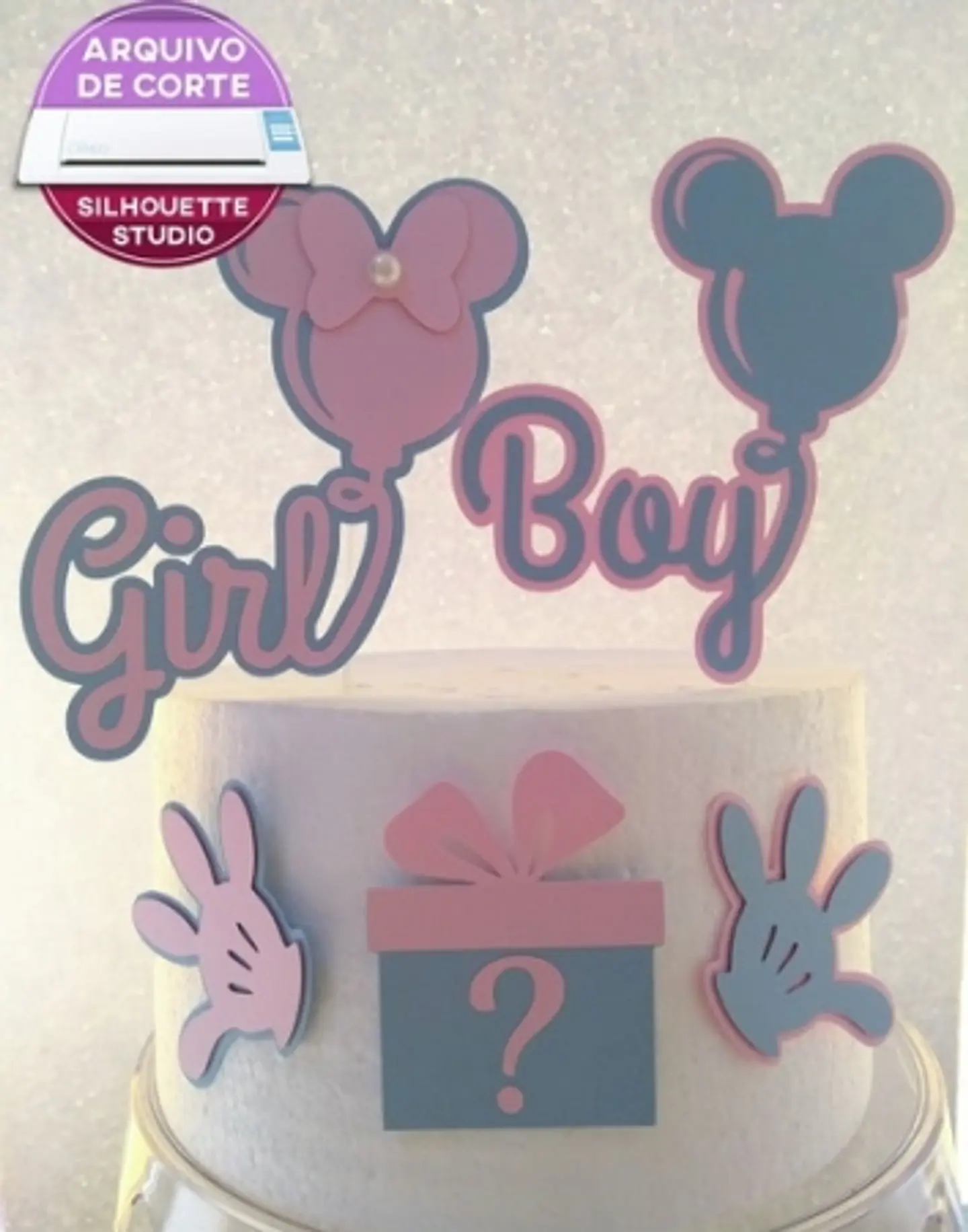 Arquivo Topo de Bolo Chá Revelação Mickey e Minnie 1