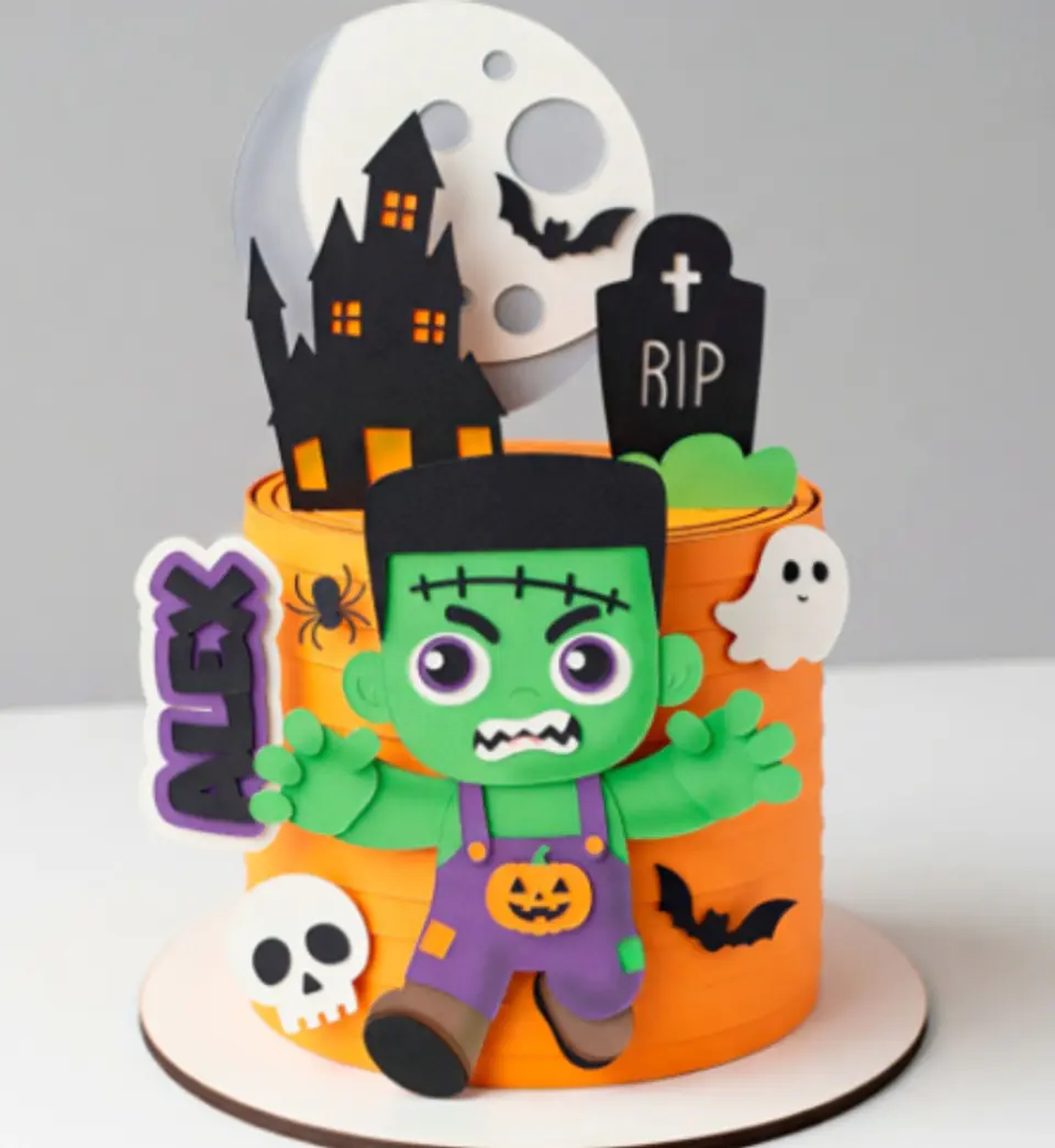 Arquivo Topo de Bolo Frankenstein Baby 1