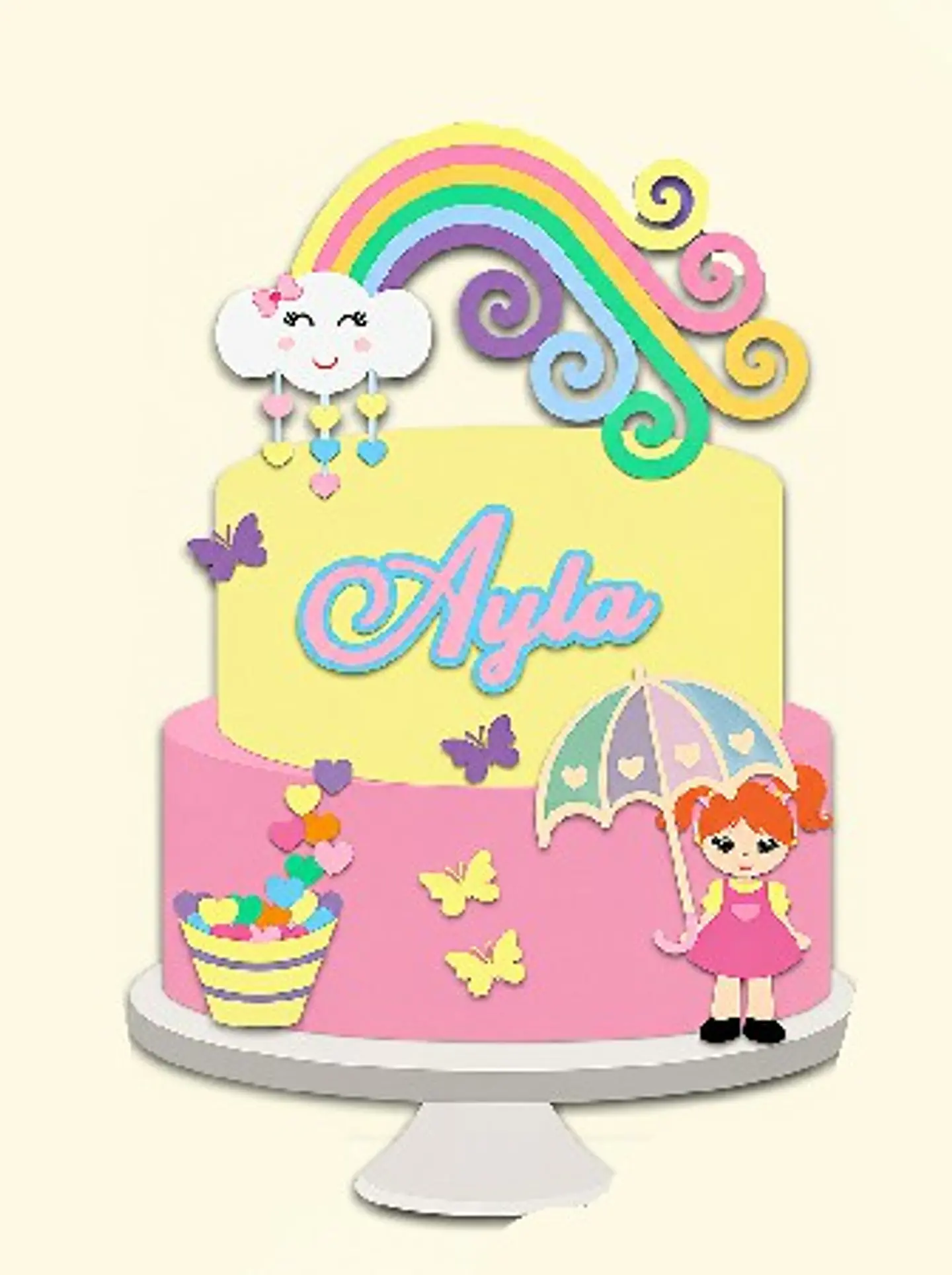 Arquivo Topo de Bolo Chuva de Amor e Benção Arco íris 1