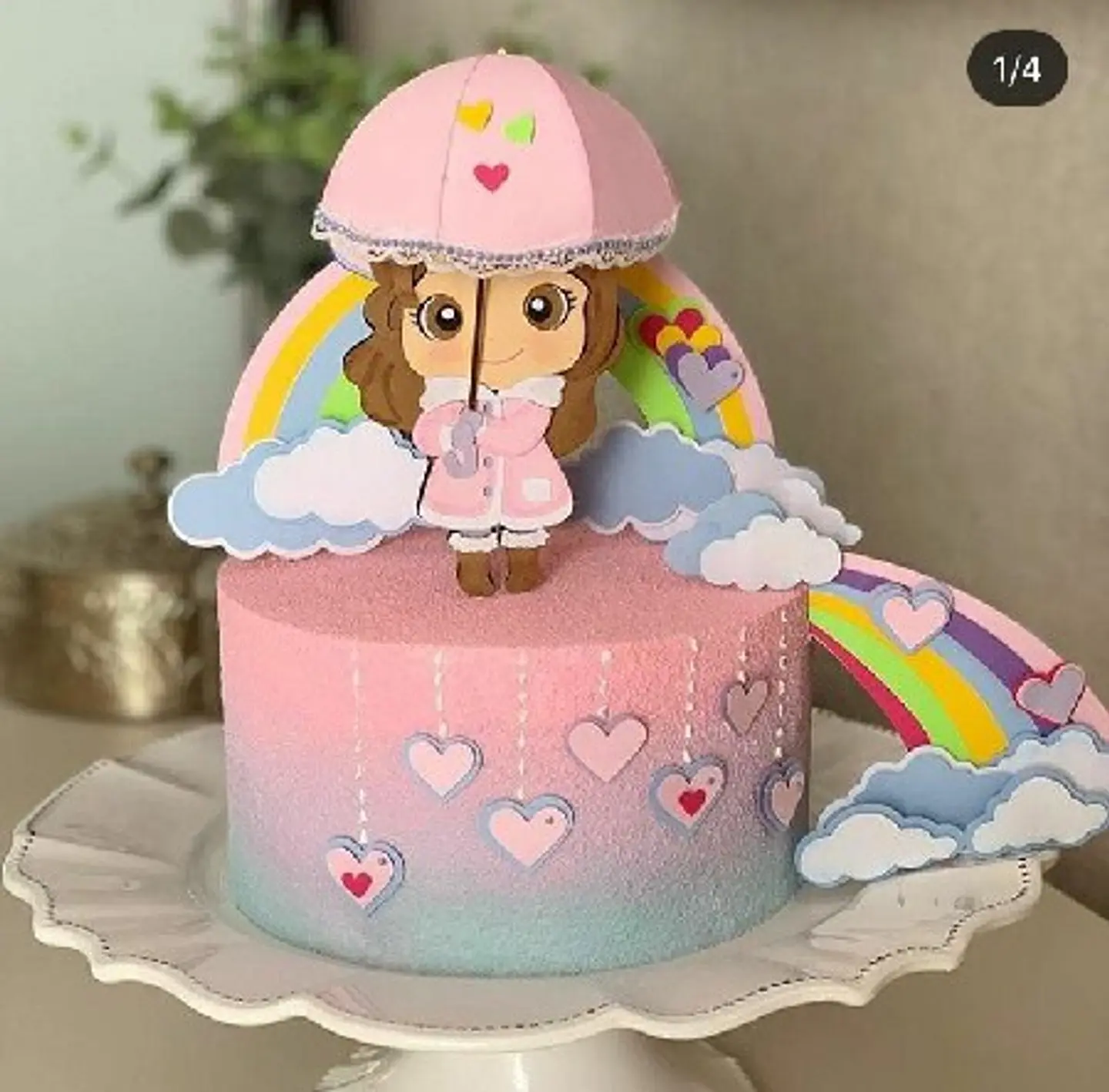 Arquivo Topo de Bolo Chuva de Amor e Benção Guarda Chuva 1