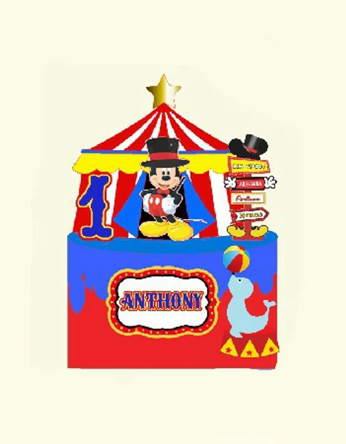 Arquivo Topo de Bolo Circo do Mickey 1