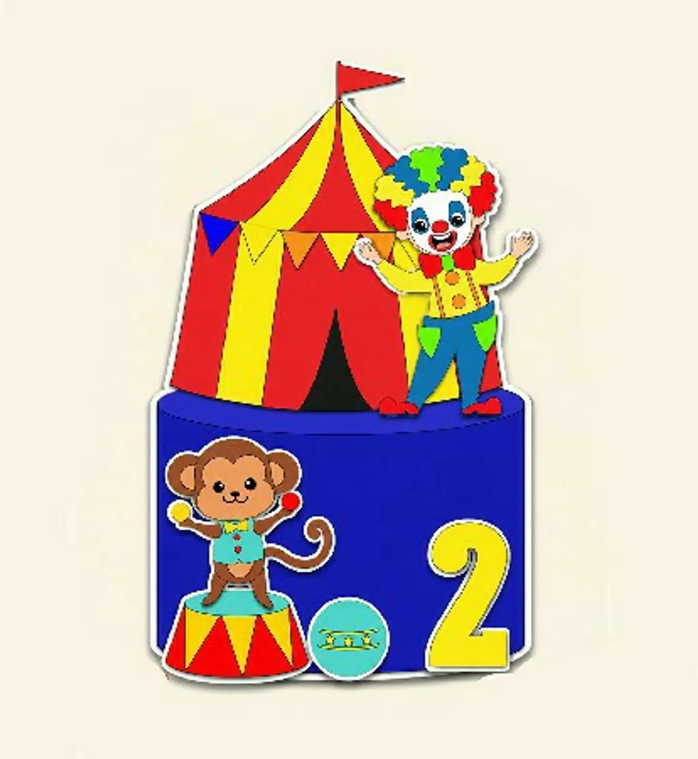 Arquivo Topo de Bolo Circo Palhaço 1
