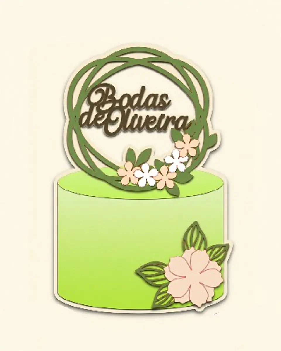 Arquivo Topo de Bolo Circular Bodas de Oliveria 1