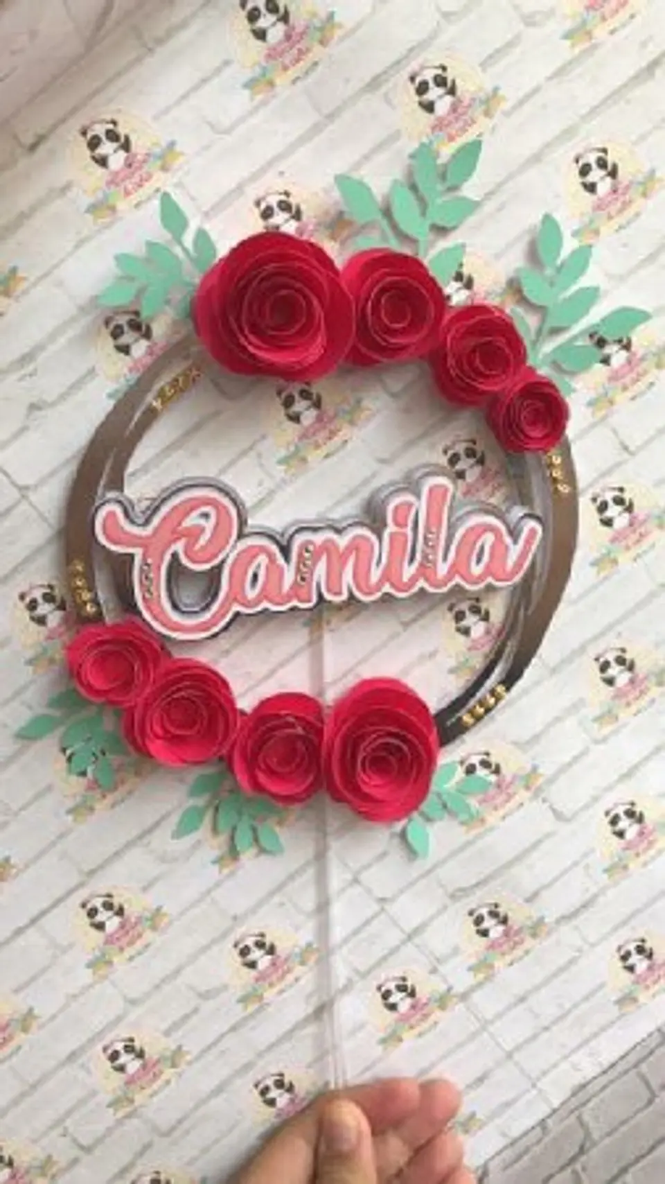 Arquivo Topo de Bolo Circular Floral 2 1