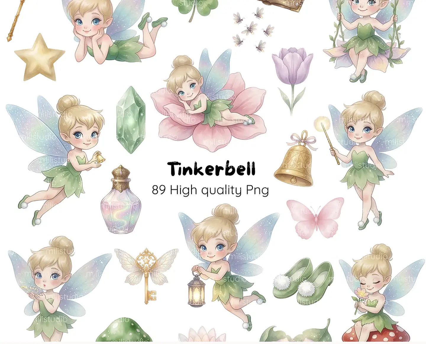 Kit Digital Sininho Tinker Bell  1