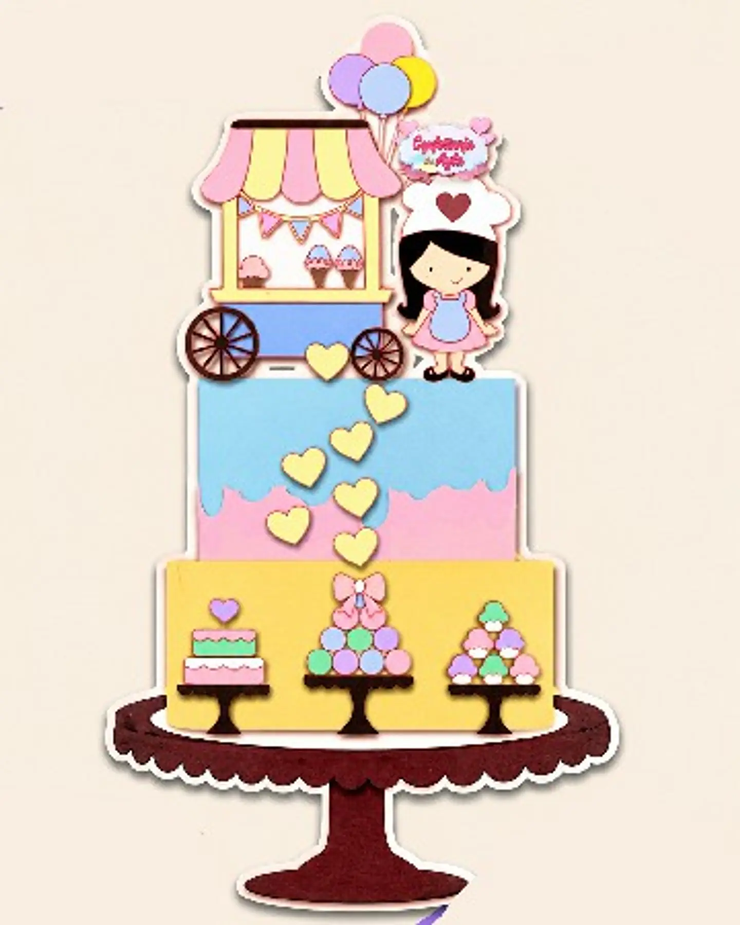 Arquivo Topo de Bolo Confeitaria Doces Menina 2 1