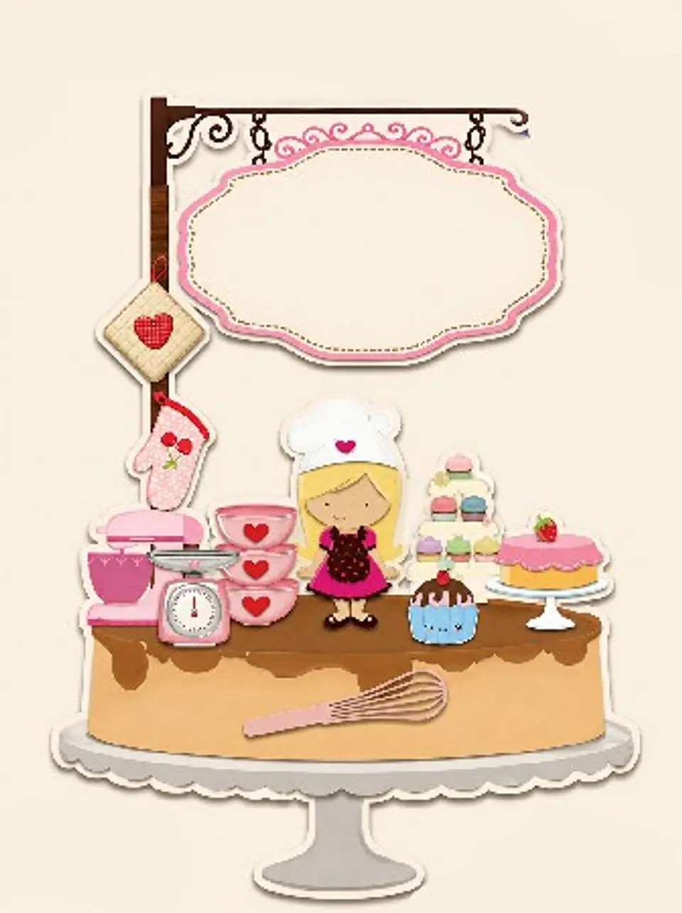 Arquivo Topo de Bolo Confeitaria Doces Menina 1