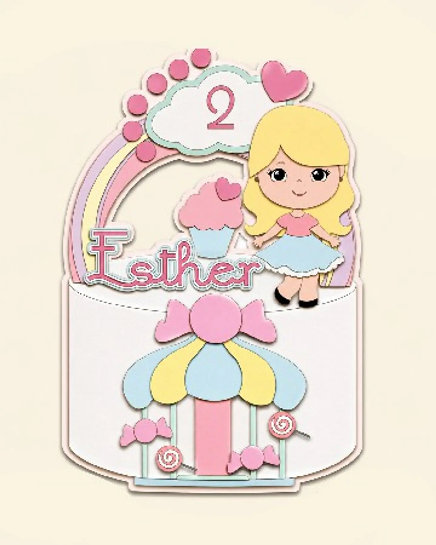 Arquivo Topo de Bolo Confeitaria Mundo Doce Menina 1
