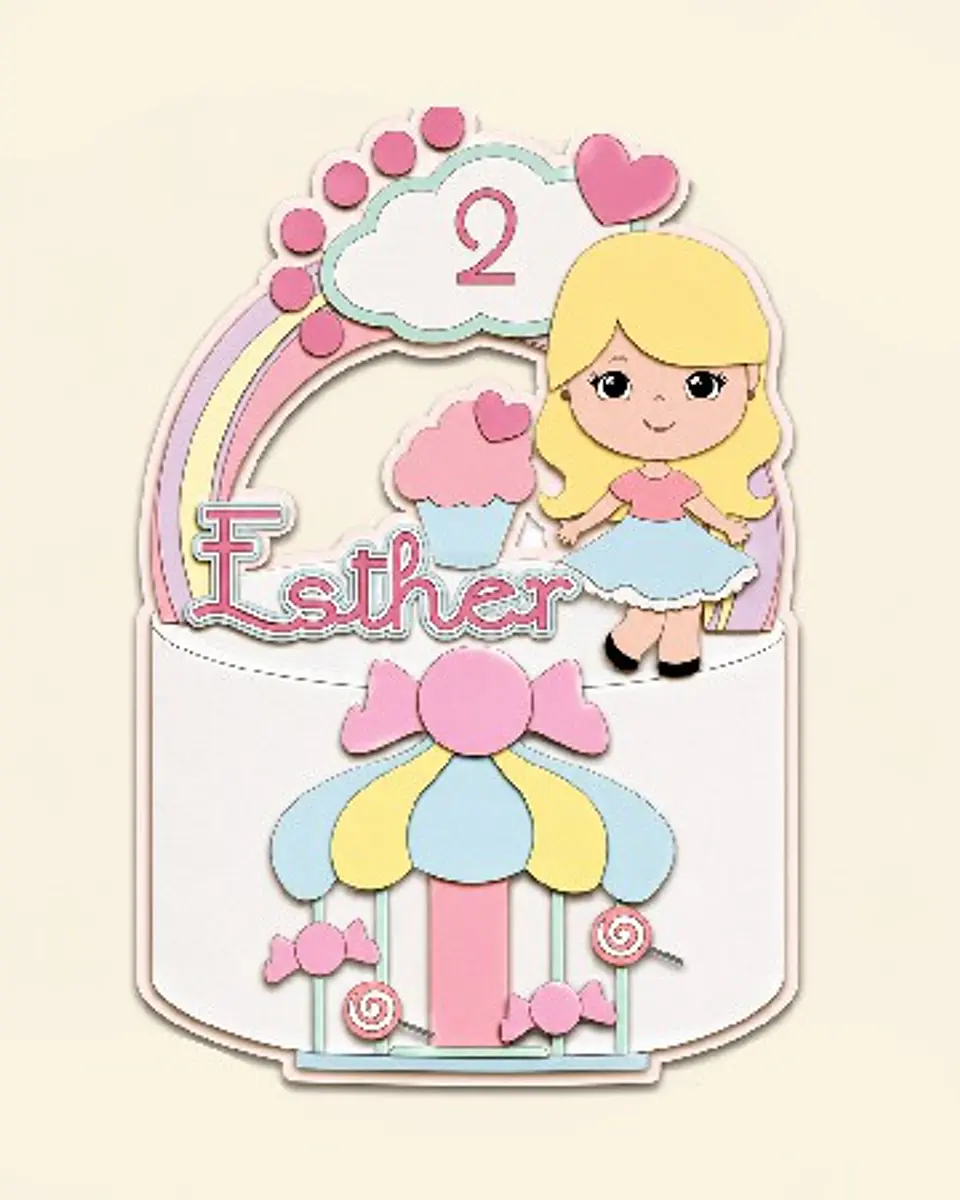 Arquivo Topo de Bolo Confeitaria Mundo Doce Menina 1