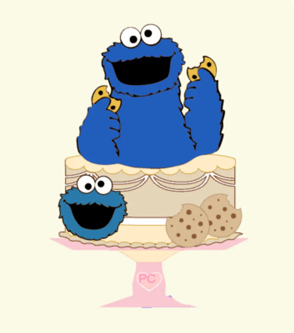 Arquivo Topo de Bolo Cookie Monster 1