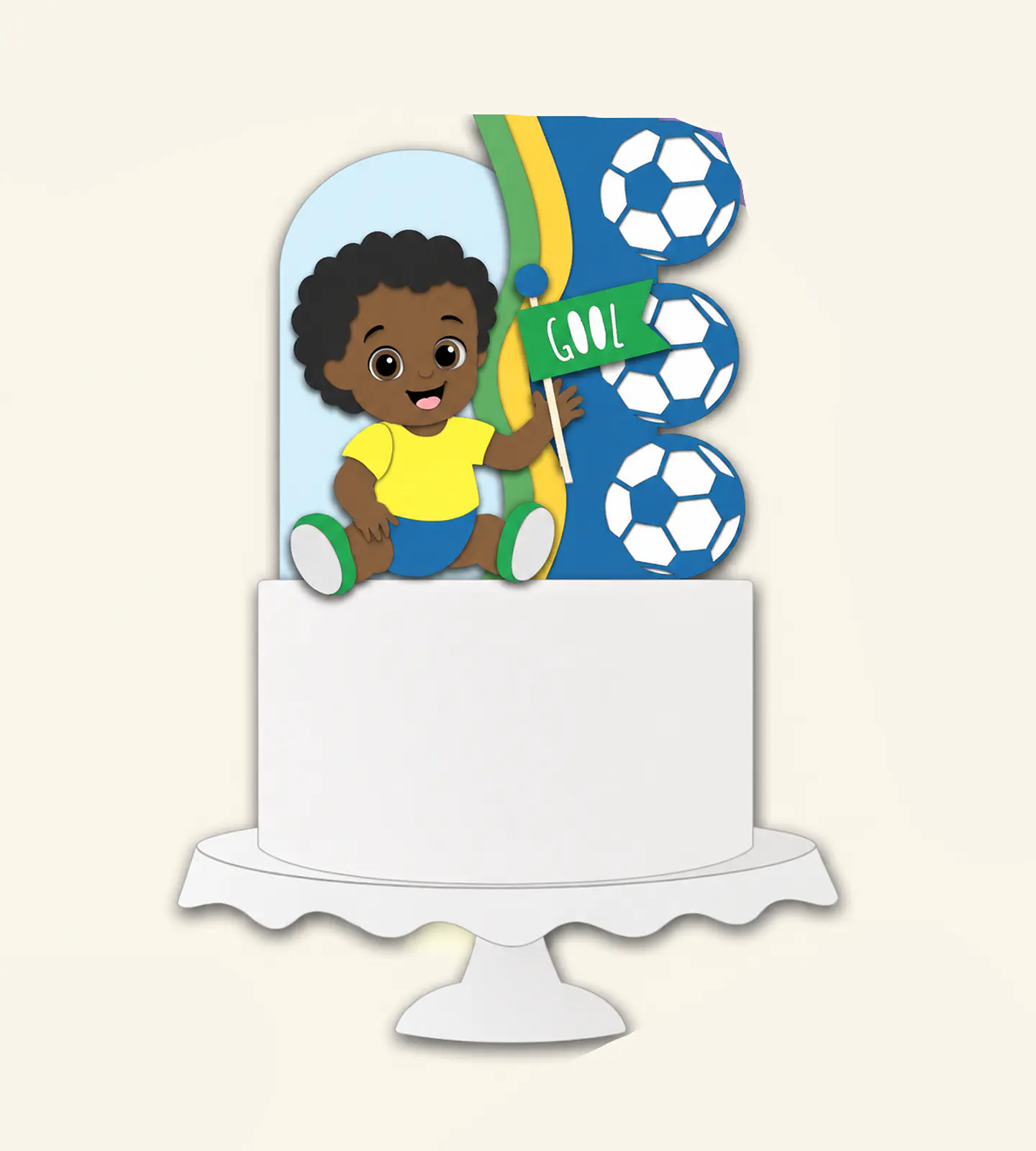 Arquivo Topo de Bolo Copa do Mundo Baby Cacheado 1