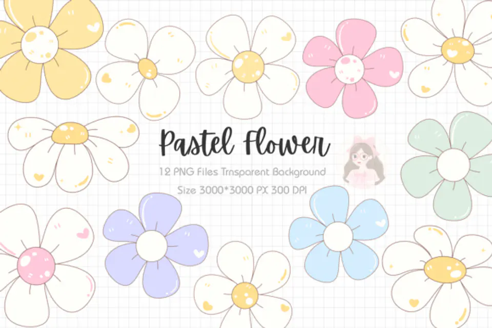 Kit Digital Floral Tons Pásteis 1