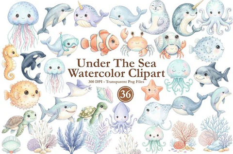 Kit Digital Fundo do Mar Baby 2