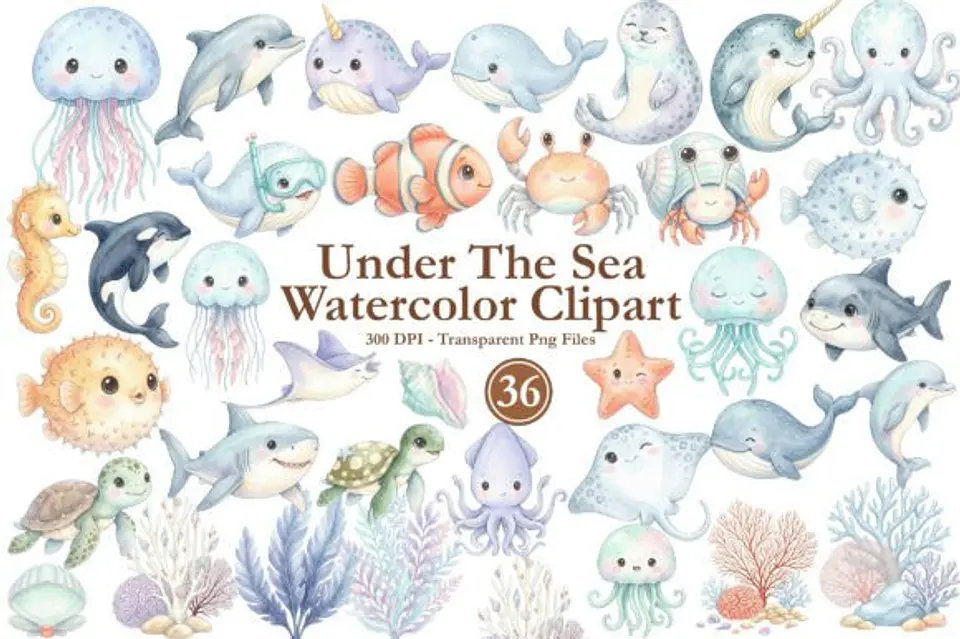 Kit Digital Fundo do Mar Baby 2 1
