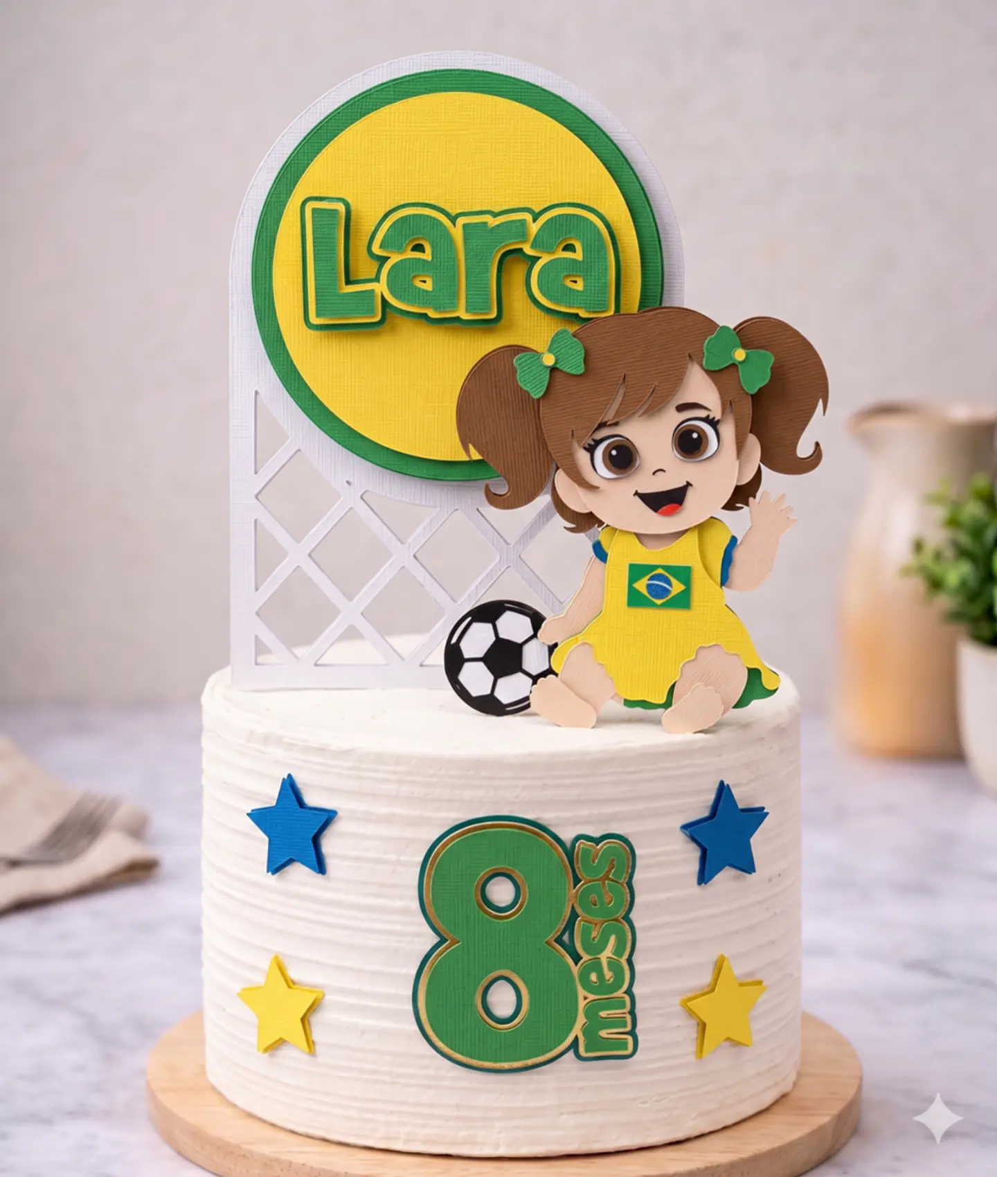 Arquivo Topo de Bolo Menina Brasil Lara 1