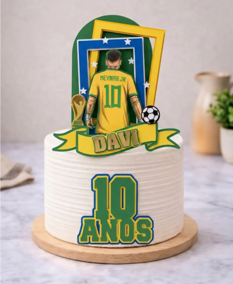 Arquivo Topo de Bolo Neymar Brasil 1