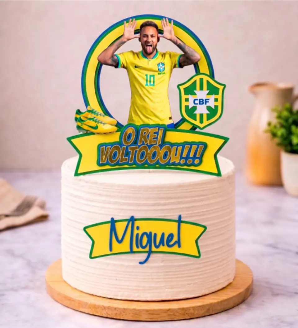 Arquivo Topo de Bolo Neymar - Brasil  1