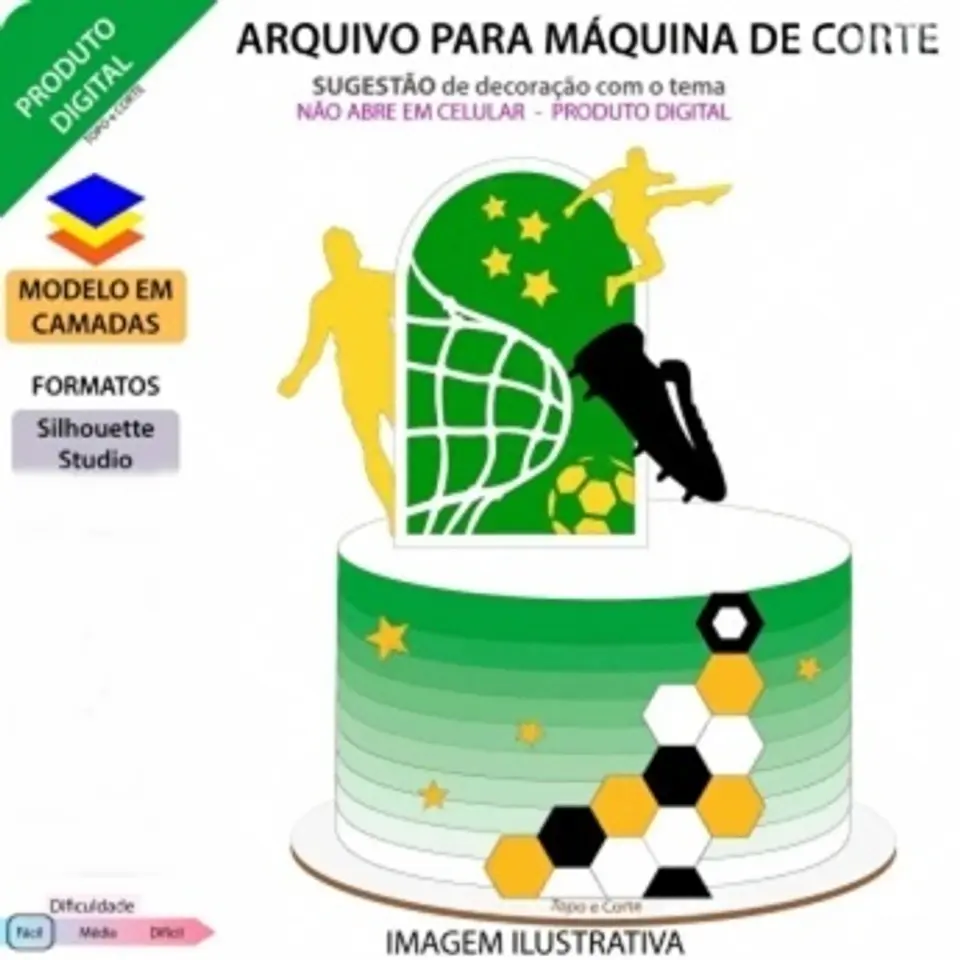 Arquivo Topo de Bolo Futebol Arco Gol - Copa do Mundo  1