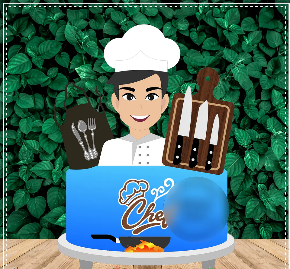 Arquivo Topo de Bolo Cozinheiro Chef de Cozinha 1
