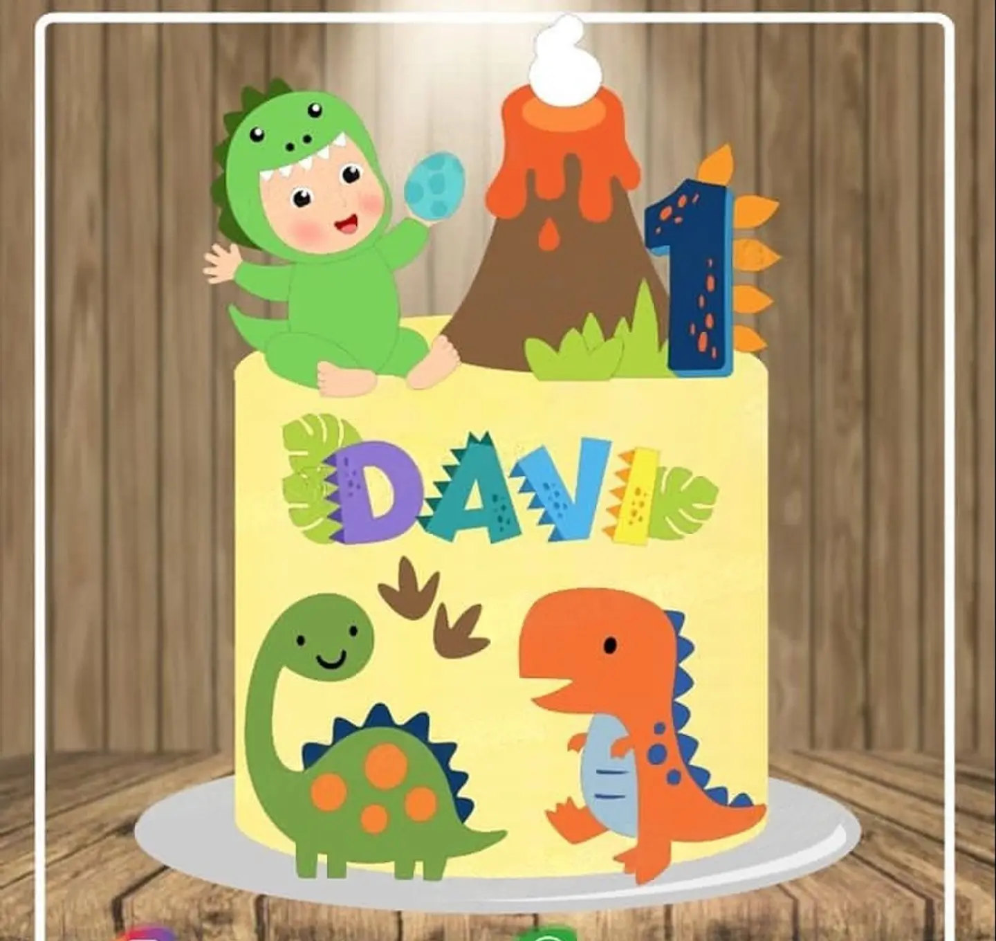 Arquivo Topo de Bolo Dinossauro Baby em Camadas 3 1