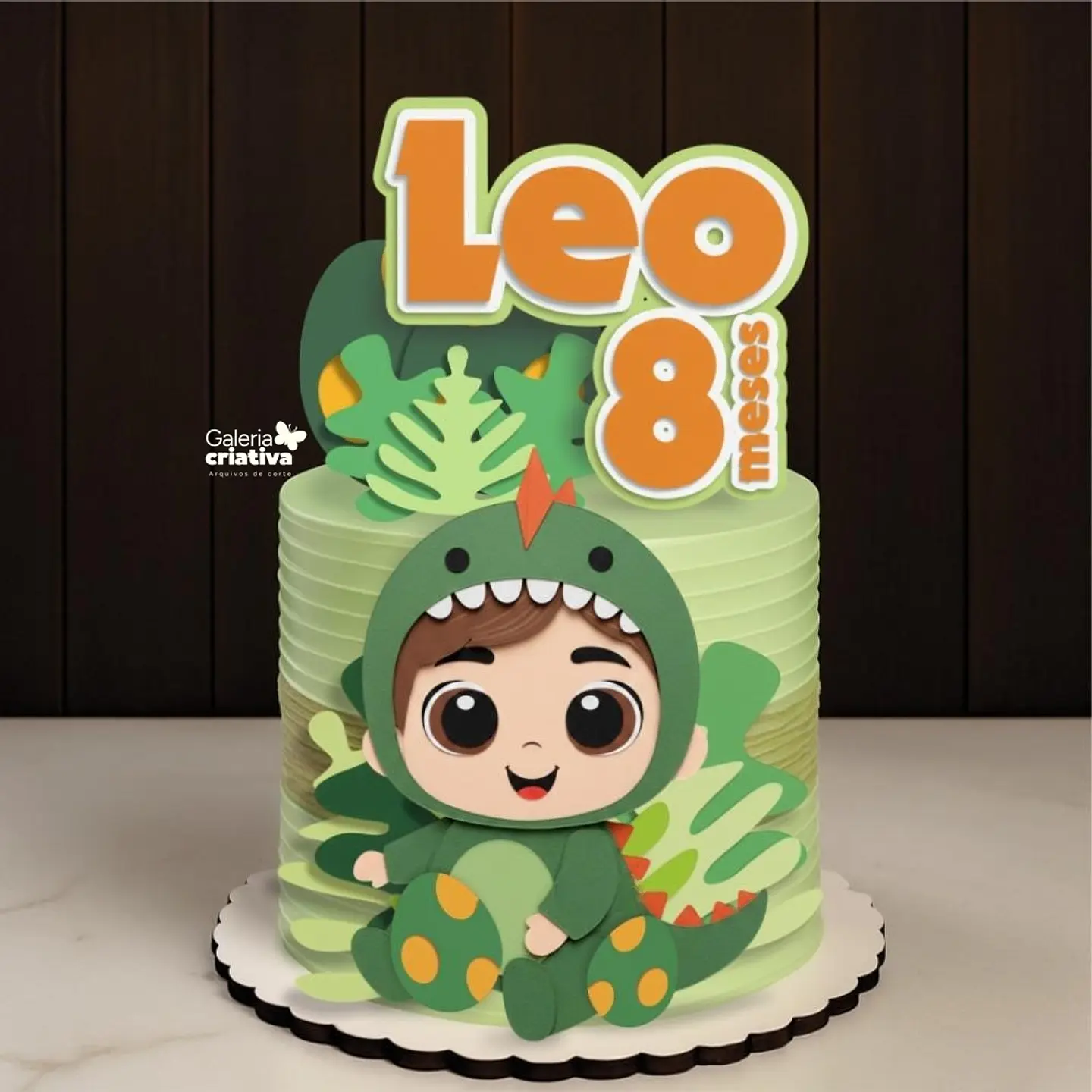 Arquivo Topo de Bolo Dino Baby Léo 1