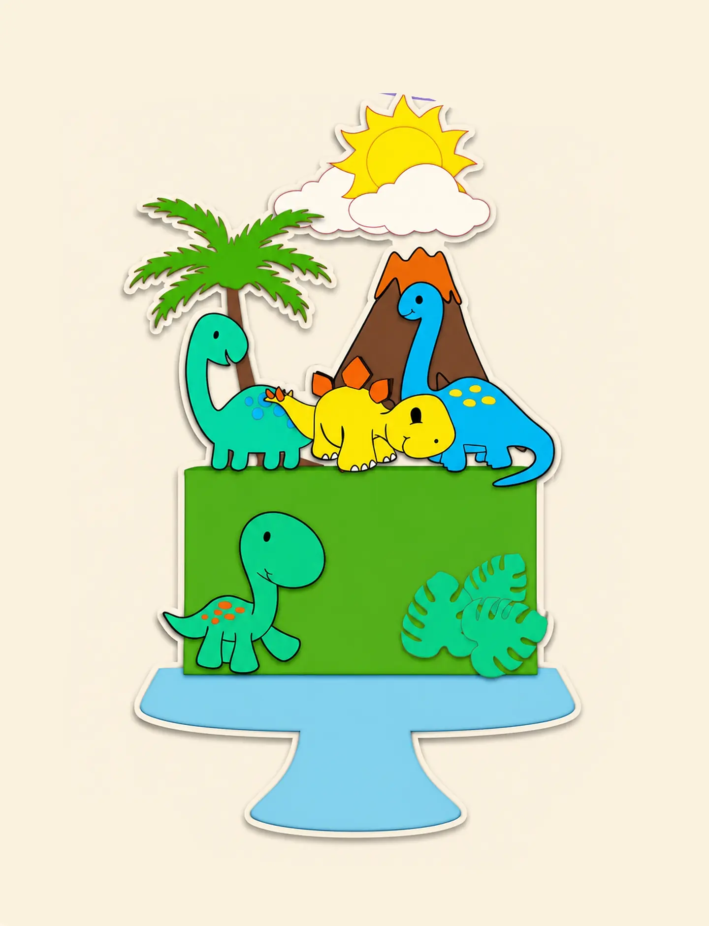 Arquivo Topo de Bolo Dinossauro em Camadas 4 1