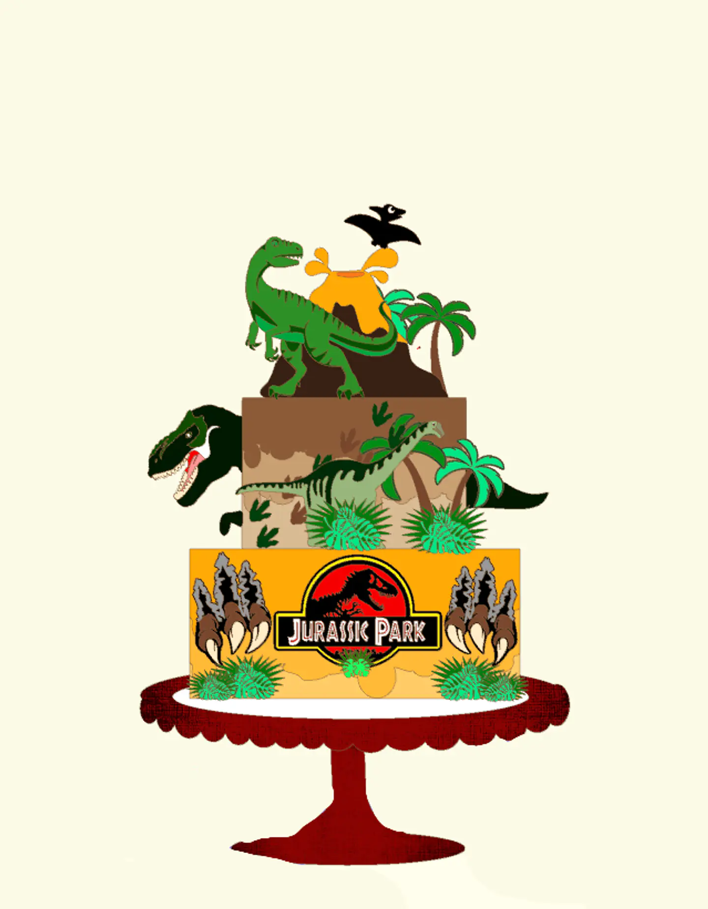 Arquivo Topo de Bolo Dinossauro Jurassic 2 1