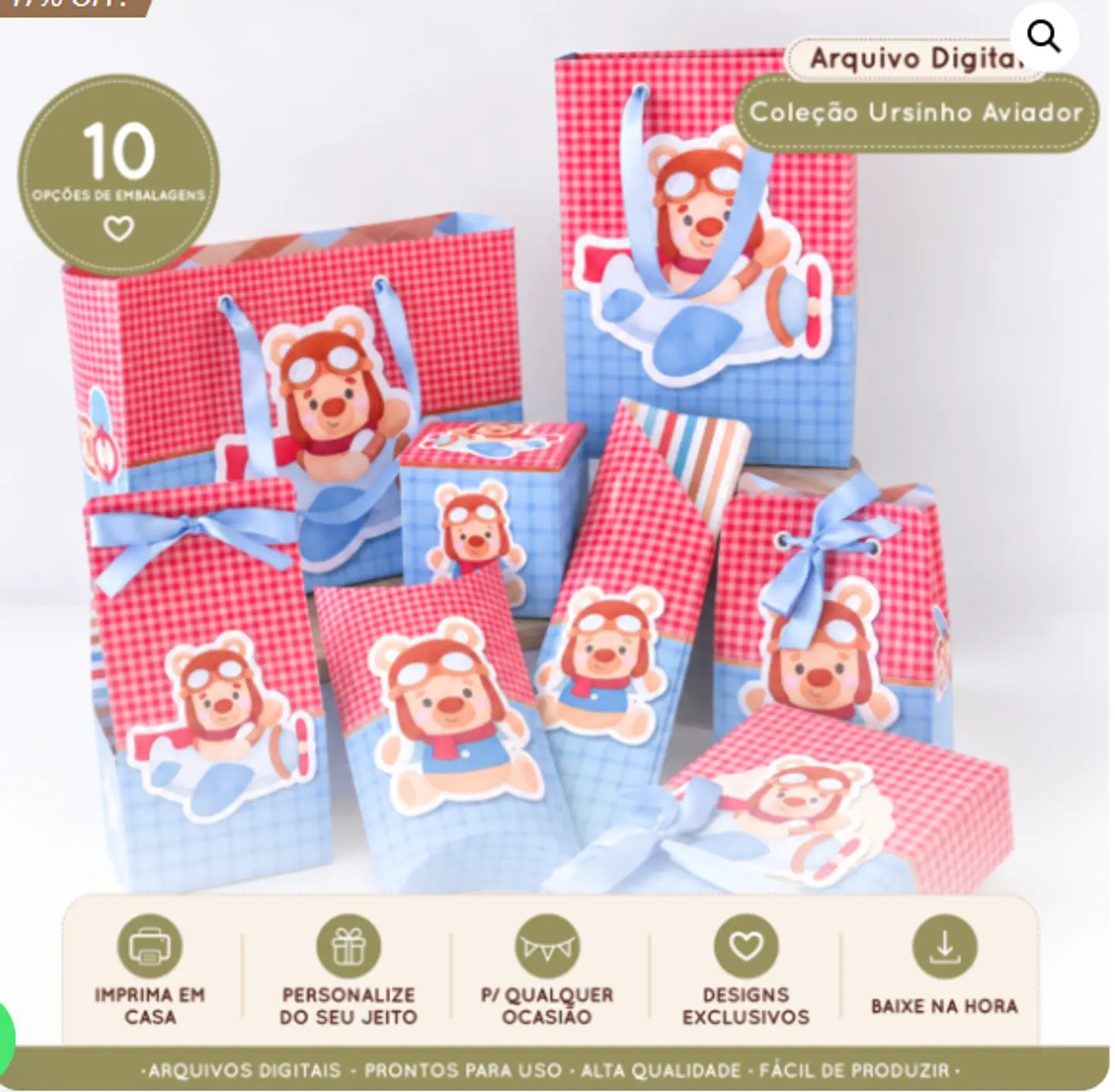 Arquivo de Corte Urso Aviador  1