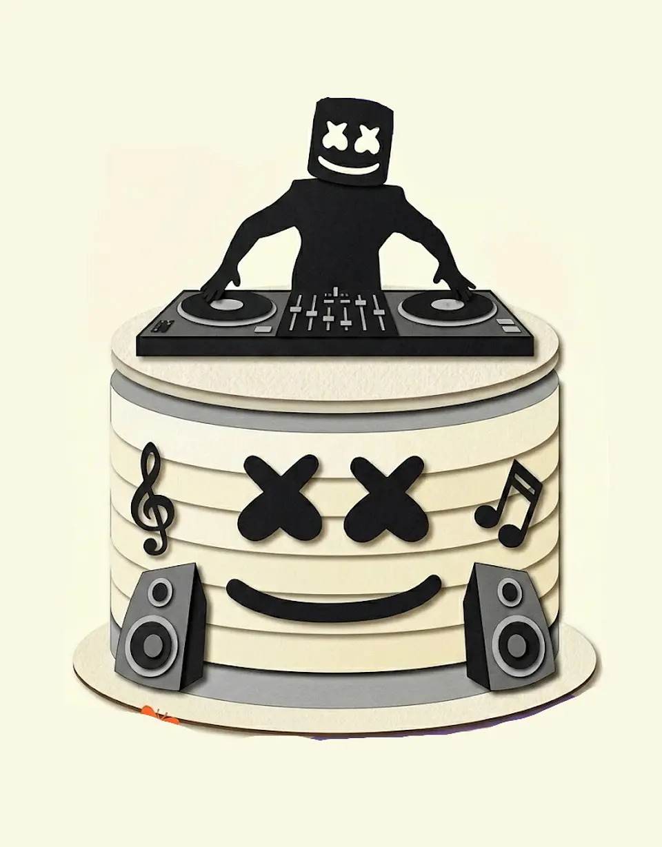 Arquivo Topo de Bolo Dj Marshmello 1