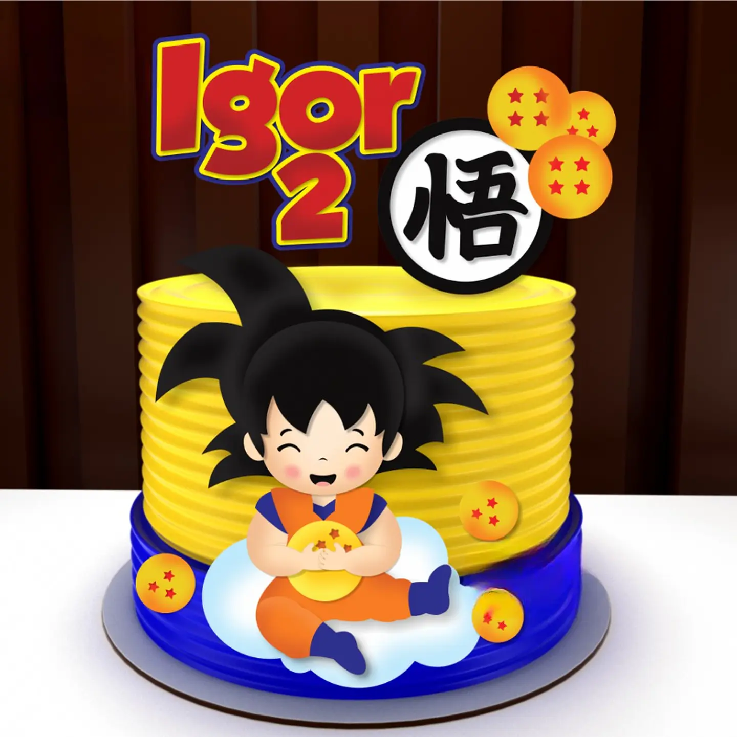 Arquivo Topo de Bolo DRAGON BALL Z - MALILU 1