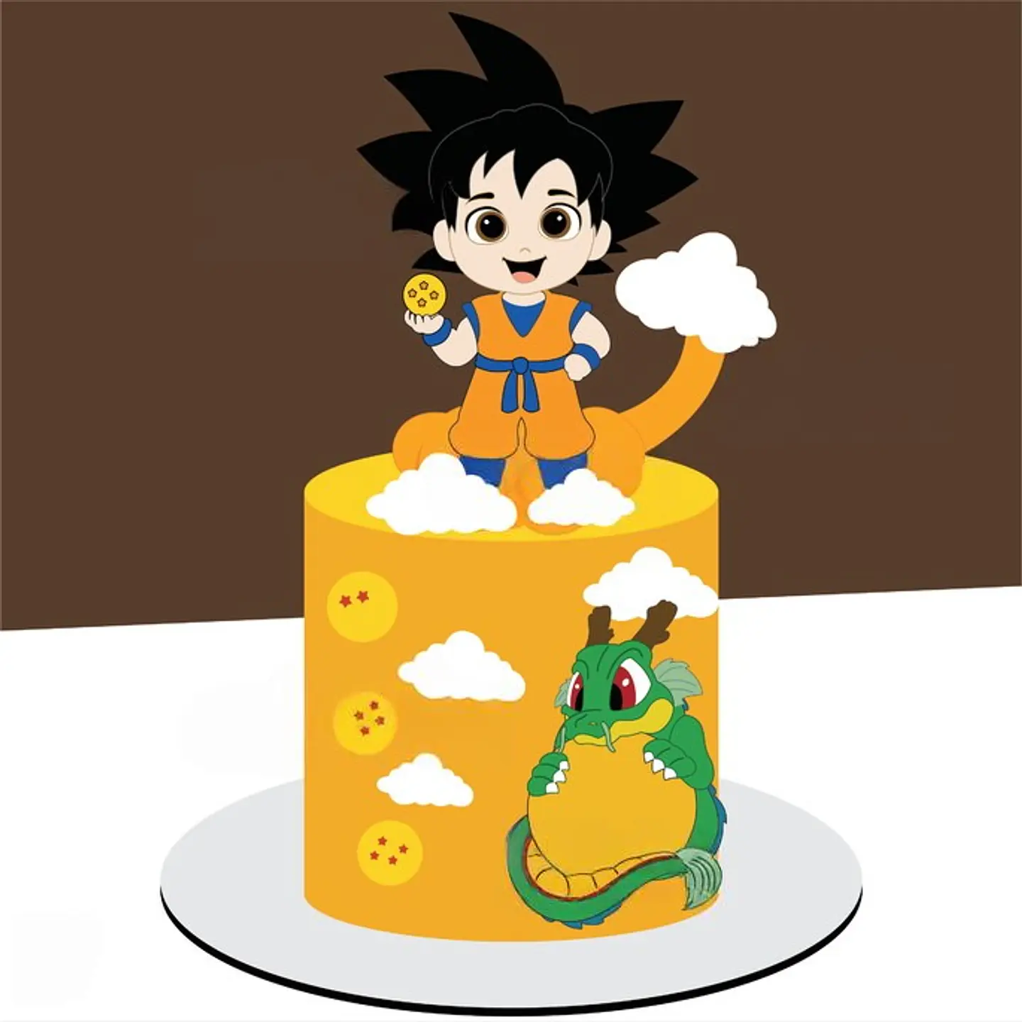 Arquivo Topo de Bolo DRAGON BALL Z BABY EM PÉ 1