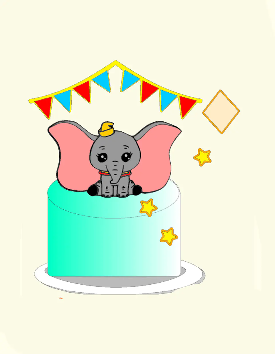Arquivo Topo de Bolo Dumbo em Camada 1