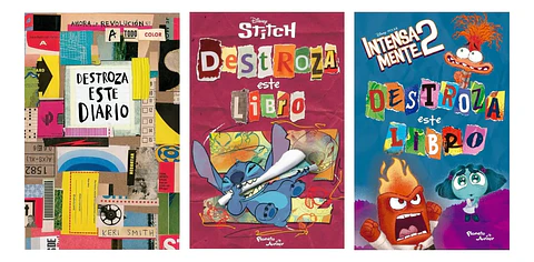 Pack Libros Destroza Este Diario + Stitch + Intensamente 2