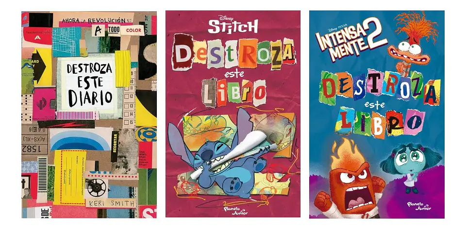 Pack Libros Destroza Este Diario + Stitch + Intensamente 2 1