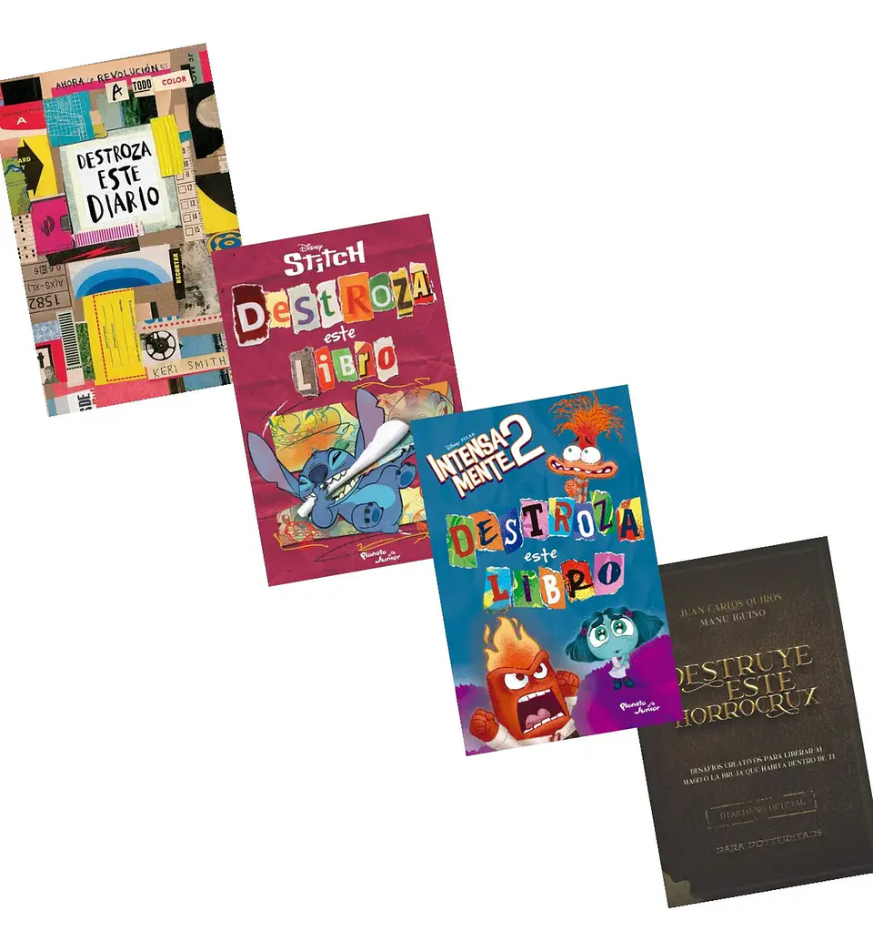 Pack Libros - Diario + Stitch + Intensamente 2 + Horrocrux 1