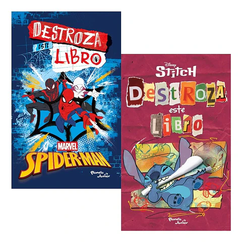 Destroza Este Libro Spiderman + Destroza Este Libro Stitch