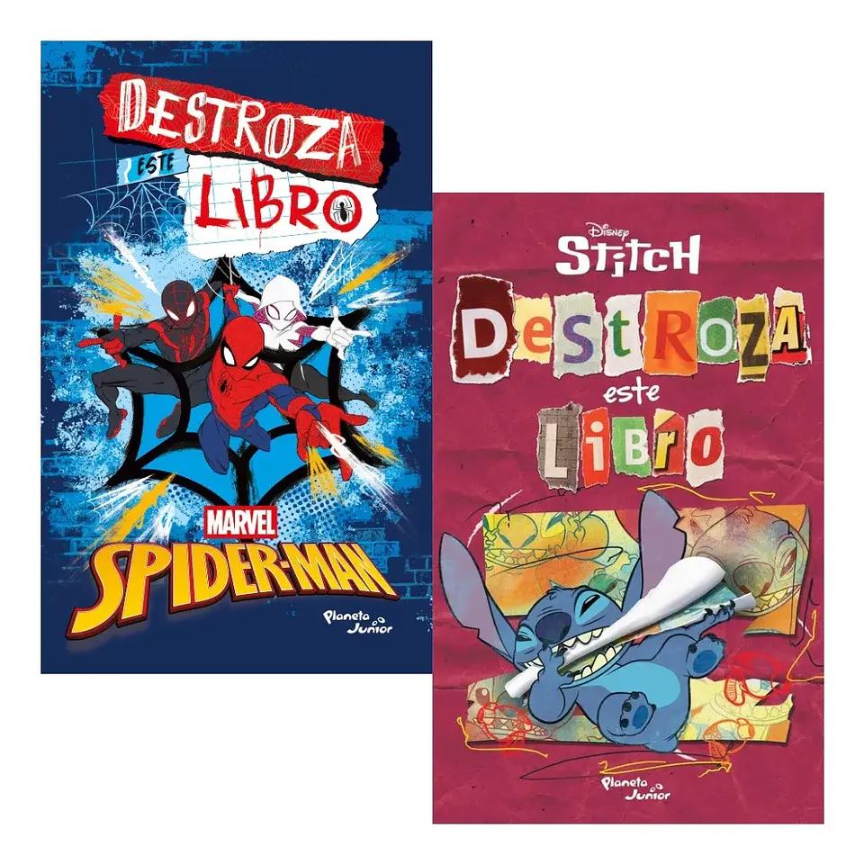 Destroza Este Libro Spiderman + Destroza Este Libro Stitch 1