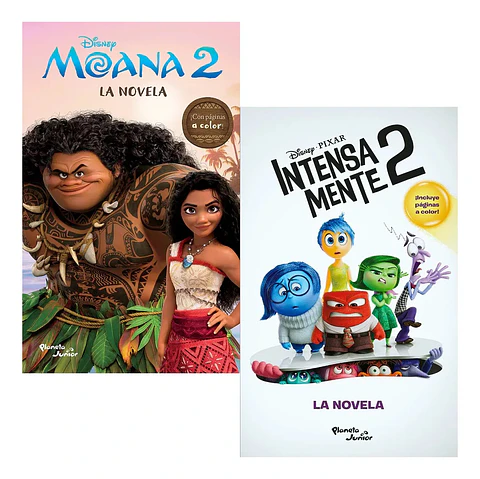 Pack Novela Moana 2 + Intensamente 2 - Disney