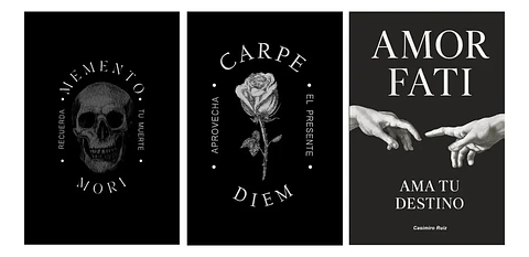 Pack Libros Memento Mori + Carpe Diem + Amor Fati