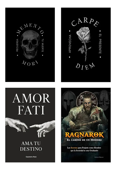 Pack Libros Memento Mori + Carpe Diem + Amor Fati + Ragnarok