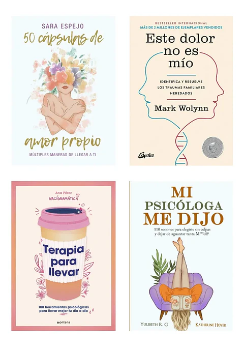 Pack Libros Terapia + 50 Cápsulas + Este Dolor + Mi Psicólog