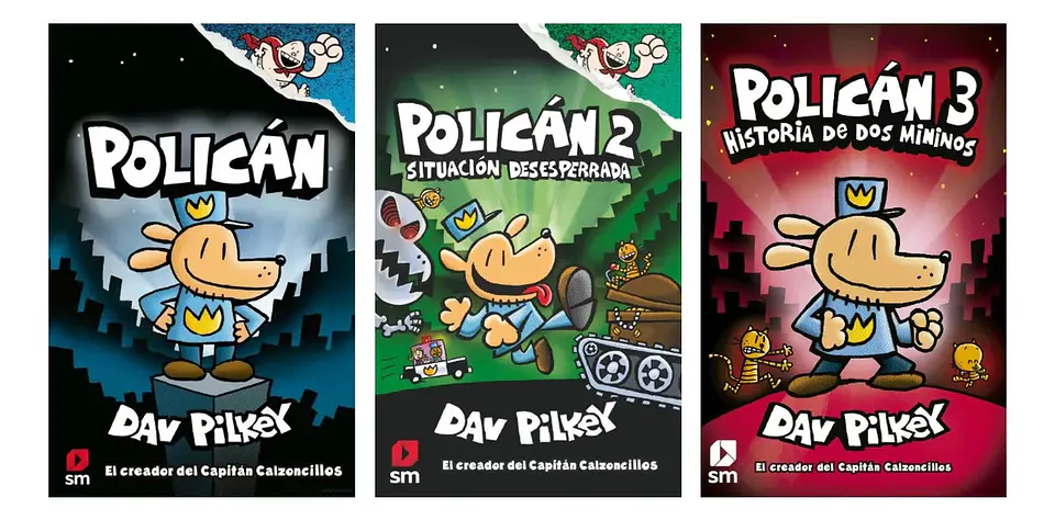 Saga Policán 1 2 3 - Dav Pilkey ( 3 Libros ) 1