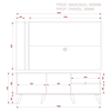 Rack com Painel para TV até 65 Polegadas 2 Portas Cronos Madetec Calacata/Offwhite 5