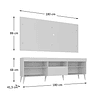 Rack com Painel para TV até 55 Polegadas 1 Porta 5 Nichos Retrô Espresso Móveis Preto 10