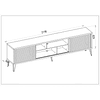 Rack com Painel para TV até 82 Polegadas 2 Portas 4 Nichos Multiverso Off White/Buriti 5