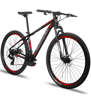 Bicicleta aro 29 alfameq makan freio a disco mecanico 24v - câmbios index 