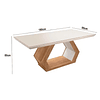 Mesa Alvorada 180 Tp Mdf Vidro canto Reto 6 Cadeiras Rufato Veludo Animale/Imbuia/Off White 5