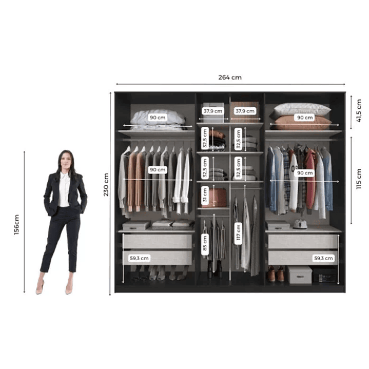 Guarda Roupa Casal 6 Portas 4 Gavetas Apolo  5