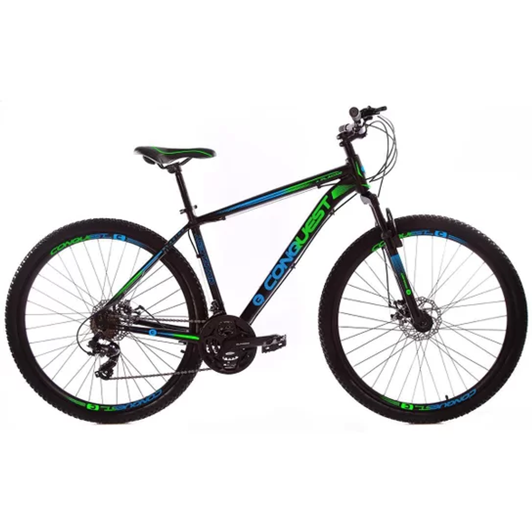 Bicicleta Aro 29 Conquest 24V Freios a Disco Câmbios Importados 7