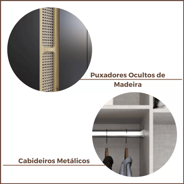 Guarda Roupa Casal 6 Portas 4 Gavetas Apolo  6